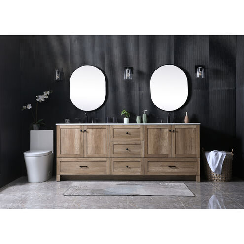 Soma 84 X 19 X 34 inch Natural Oak Vanity Sink Set