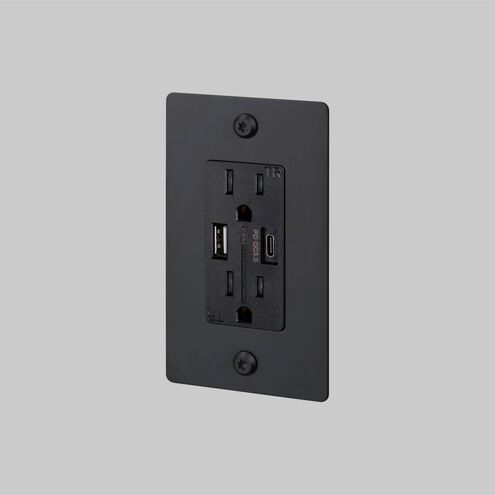 1G Duplex 125 Black Outlet, USB A + C