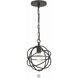 Solaris 1 Light 9 inch English Bronze Mini Pendant Ceiling Light