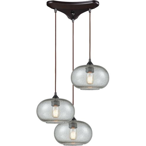 Volace 3 Light 12 inch Oil Rubbed Bronze Mini Pendant Ceiling Light