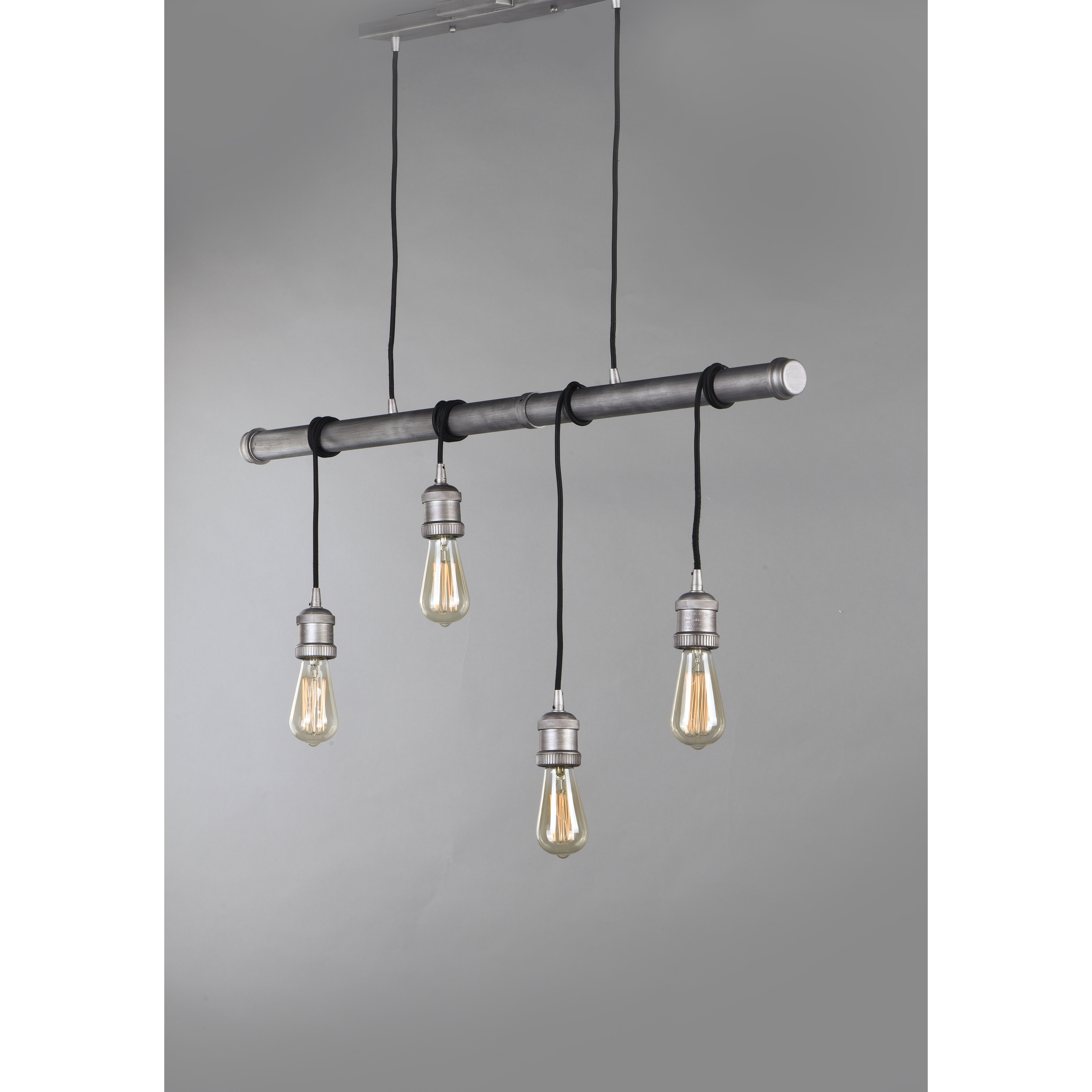 Early Electric 4 Light 5 inch Weathered Zinc Multi-Light Pendant Ceiling Light