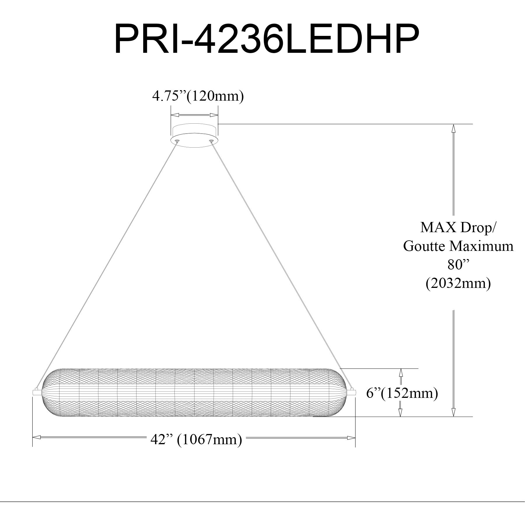 Peri LED 42 inch Aged Brass Horizontal Pendant Ceiling Light