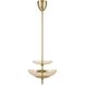 Fiorello 3 Light 14.5 inch Brushed Gold Convertible Pendant Ceiling Light
