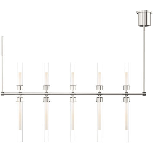 Sean Lavin Linger LED 48.9 inch Polished Nickel Linear Suspension Ceiling Light in LED 90 CRI 3000K, Integrated LED