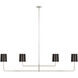 Barbara Barry Go Lightly LED 70 inch Polished Nickel Linear Chandelier Ceiling Light