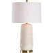 Sophia 22.5 inch 100.00 watt White/Cream and Gold Table Lamp Portable Light