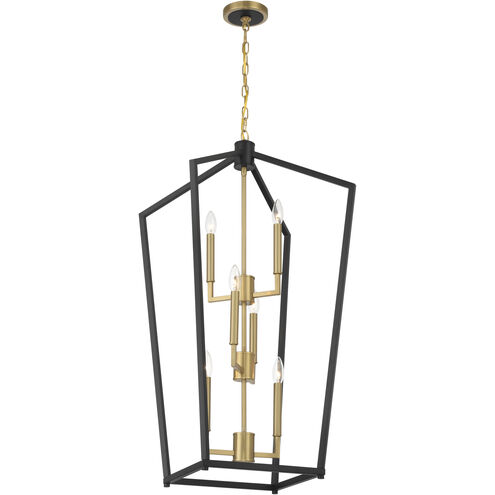 Colwick 6 Light 17.75 inch Matte Black and Signature Gold Pendant Ceiling Light