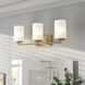 Leavenworth 3 Light 24 inch Brushed Gold Vanity Light Wall Light