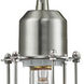 Austere Muselet LED 5 inch Brushed Satin Nickel Mini Pendant Ceiling Light, Austere