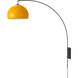 Half Dome 1 Light 5 inch Black Nickel Wall Mounted Arc Lamp Wall Light in Mustard Steel