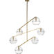 Sean Lavin Lowing 6 Light 48.6 inch Polished Antique Brass Chandelier Ceiling Light