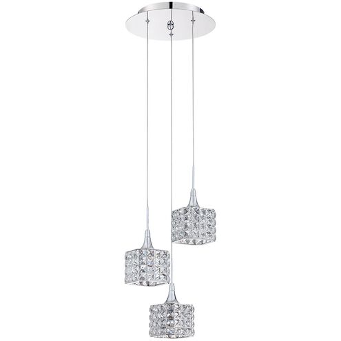 Shimera 3 Light 11 inch Chrome Pendant Ceiling Light