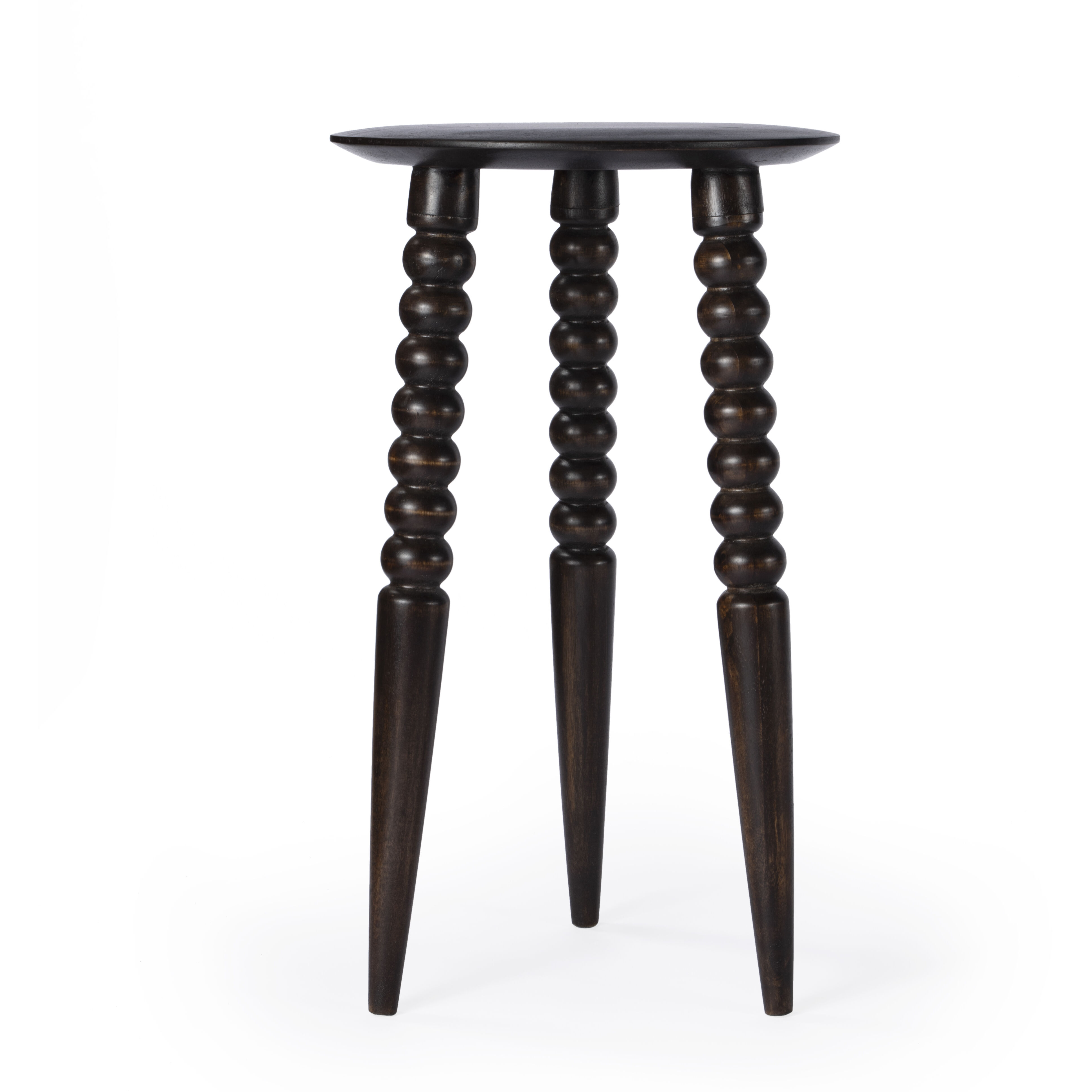 Fluornoy Wood Side Table in Dark Brown