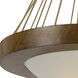 Monticello 3 Light 21 inch Metal and Wood Pendant Ceiling Light