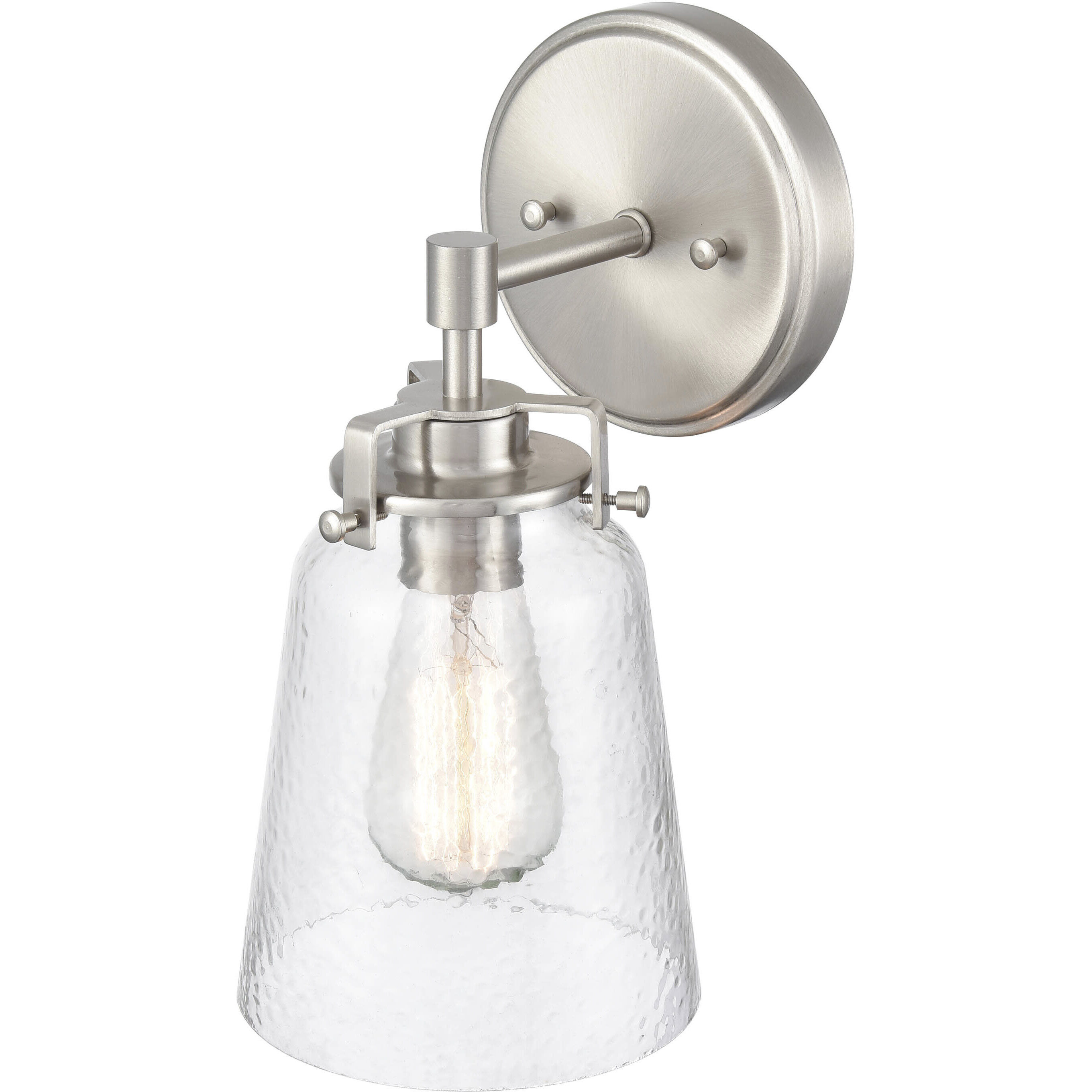 Amberose Indoor Wall Sconce Wall Light in Brushed Nickel