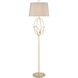 Morely 64 inch 150 watt Gold Leaf with White Floor Lamp Portable Light