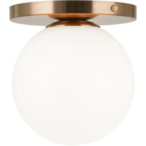 Cosmo 1 Light 7 inch Aged Gold Brass Wall Sconce Wall Light in Aged Gold Brass and Opal Glass