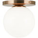 Cosmo Wall Sconce Wall Light in Aged Gold Brass and Opal Glass