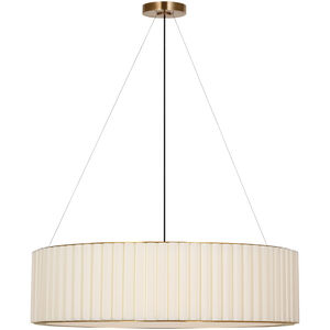 Ian K. Fowler Palati LED 38 inch Hand-Rubbed Antique Brass Hanging Shade Ceiling Light, Extra Large