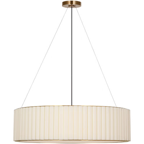 Ian K. Fowler Palati LED 38 inch Hand-Rubbed Antique Brass Hanging Shade Ceiling Light, Extra Large