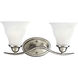 Trinity 2 Light 17.25 inch Brushed Nickel Bath Vanity Wall Light