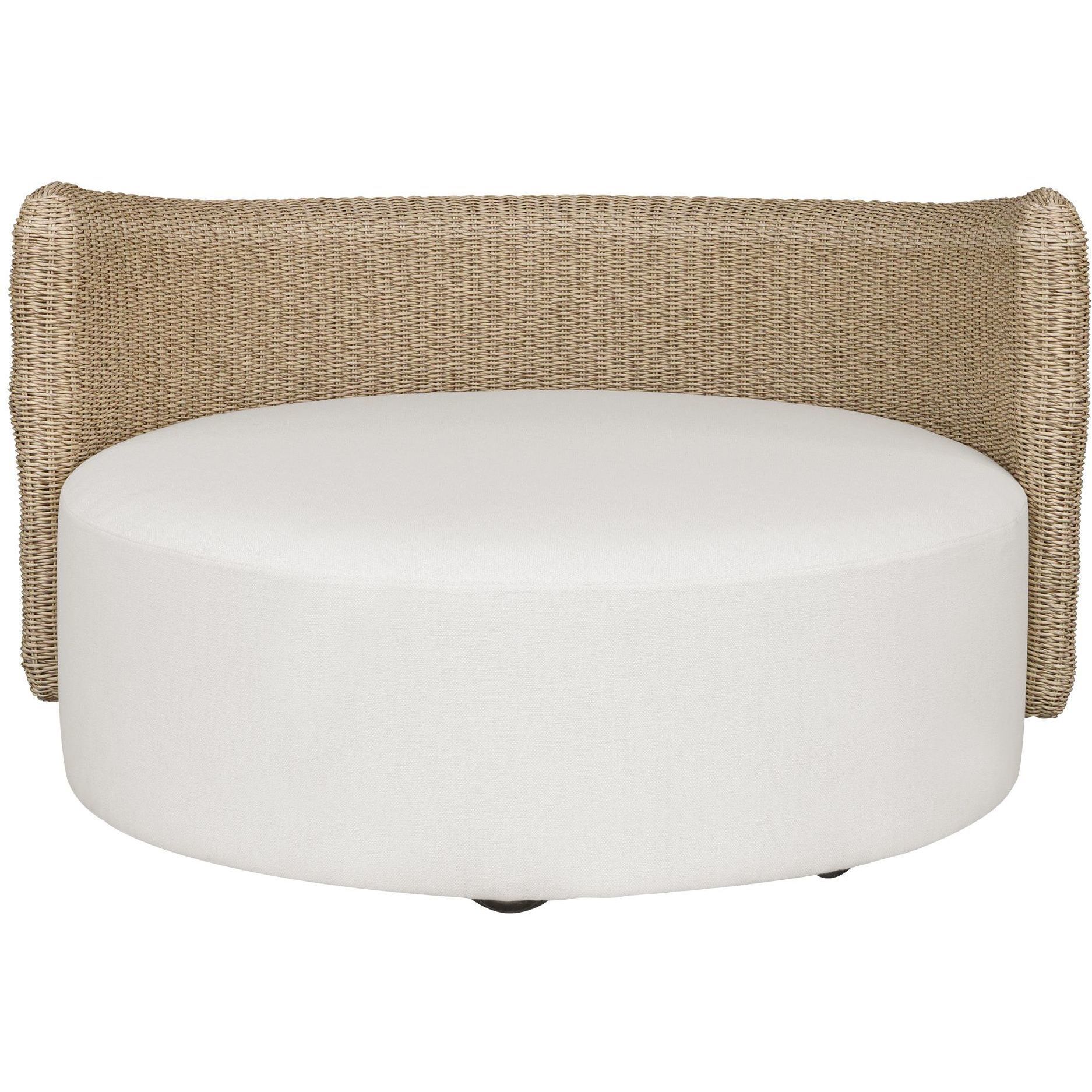 Sunset Light Gray and Oyster White Outdoor Swivel Day Bed