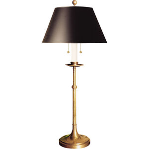 Chapman & Myers Dorchester Antique-Burnished Brass Table Lamp in Black