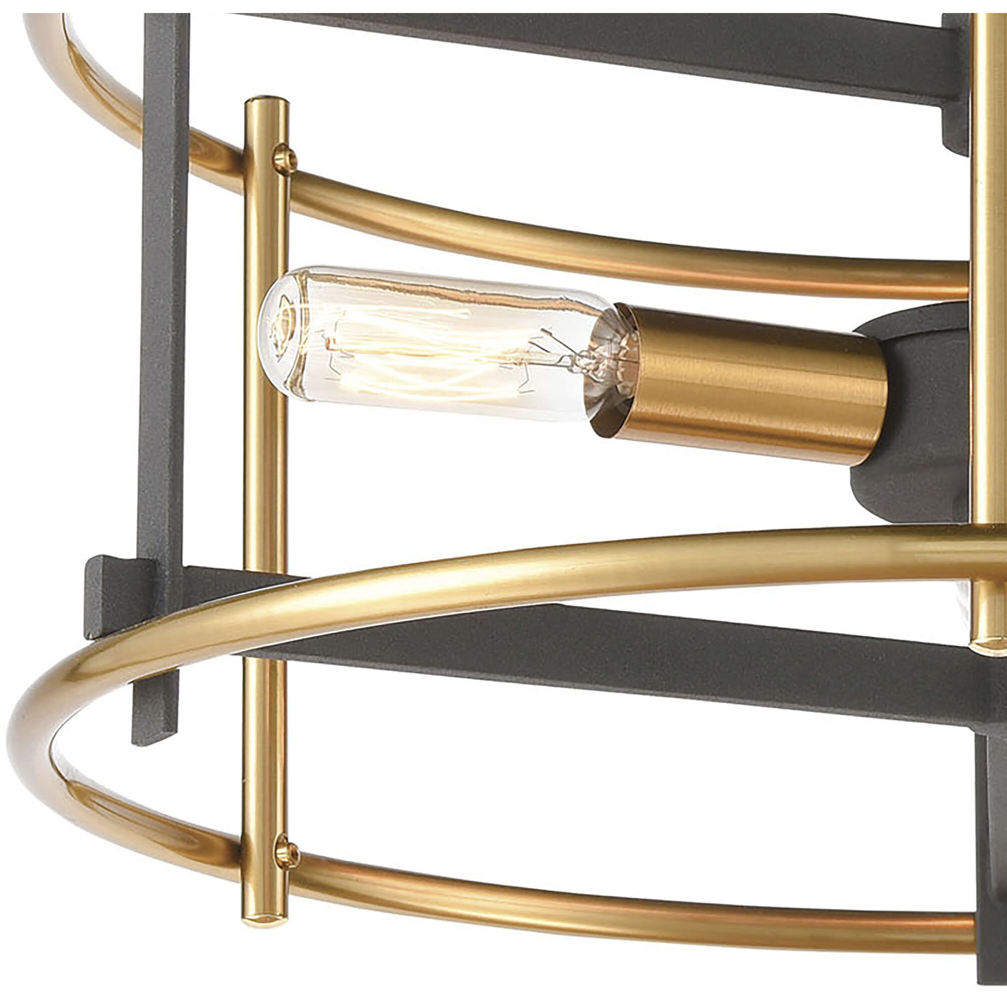 Millington 3 Light 14 inch Charcoal Semi Flush Mount Ceiling Light