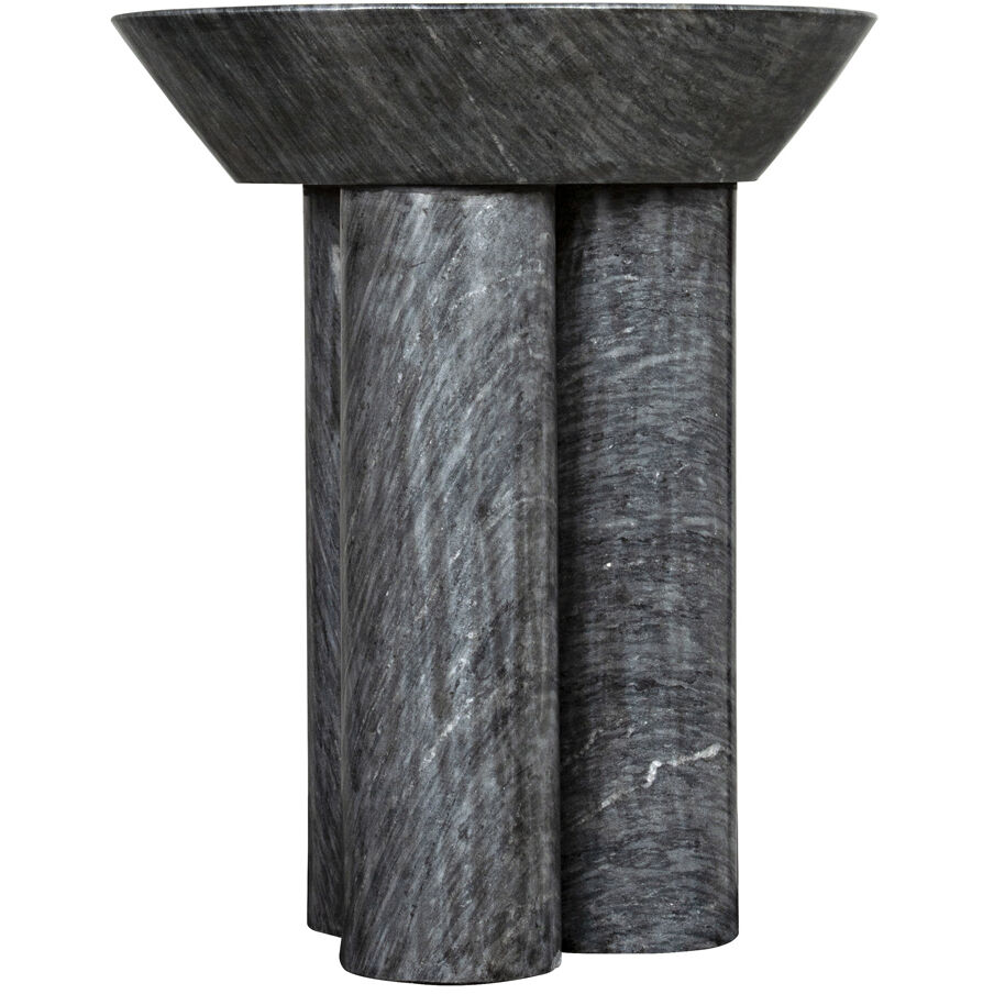 Nox 22 X 18 inch Black Marble Side Table