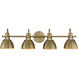 Dusk 4 Light 33.25 inch Bathroom Vanity Light