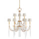 Wildwood 9 Light 40 inch Antique Brass and Clear Chandelier Ceiling Light