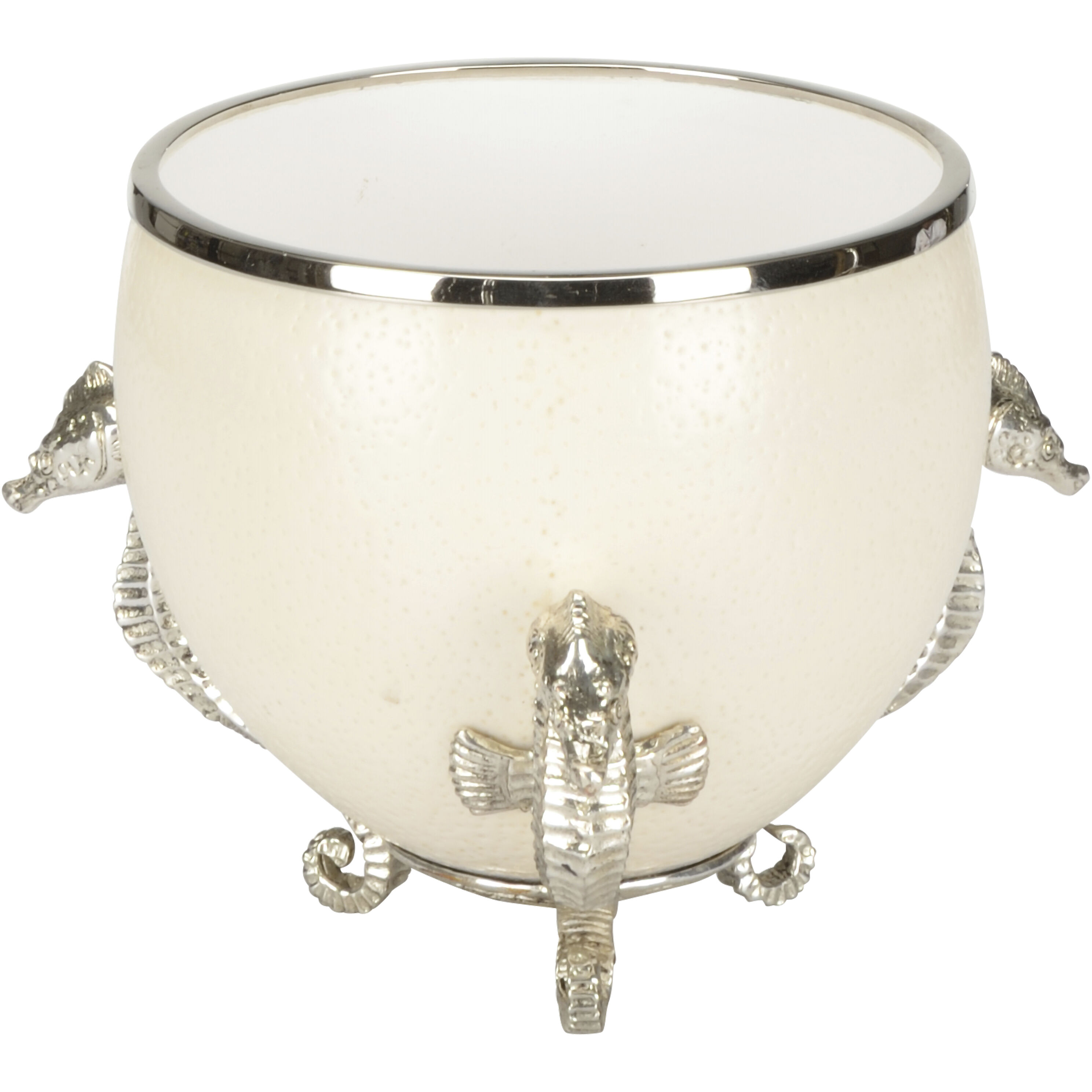 The Charmer White/Cream and Silver Decorative Object