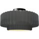 Radiance LED 14.5 inch Gloss Grey and Matte Black Semi Flush Ceiling Light