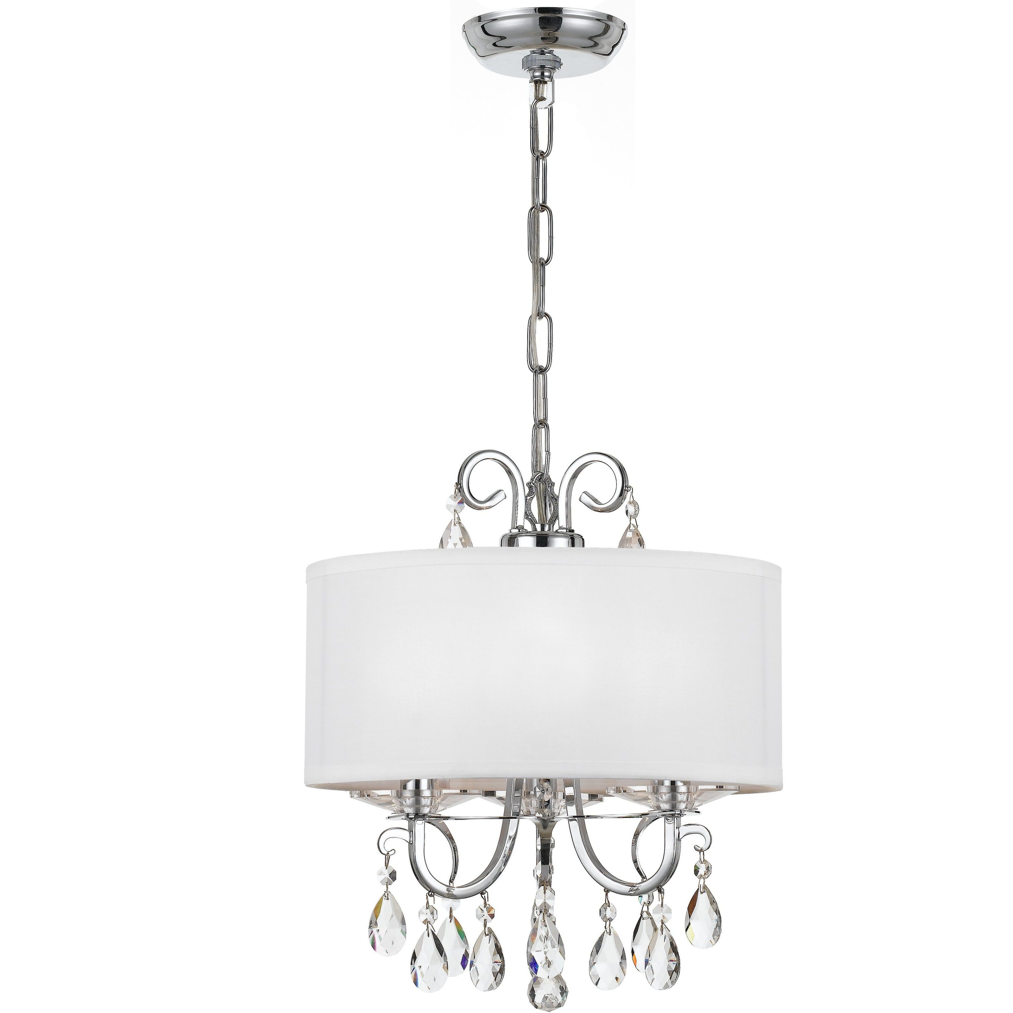 Othello 3 Light 14 inch Polished Chrome Mini Chandelier Ceiling Light in Clear Swarovski Strass