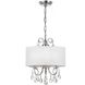 Othello 3 Light 14 inch Polished Chrome Mini Chandelier Ceiling Light in Clear Swarovski Strass