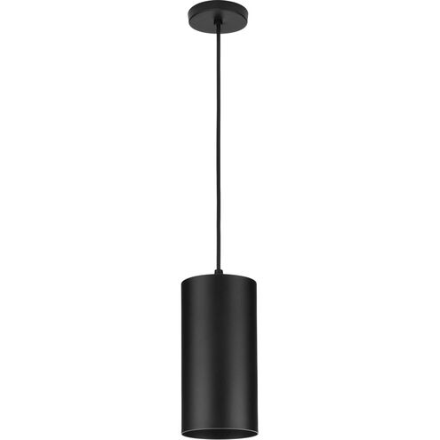 CYL RNDS 1 Light 6 inch Black Outdoor Pendant