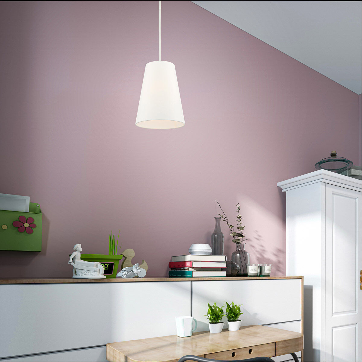 Prato 1 Light 11 inch Brushed Nickel Pendant Ceiling Light