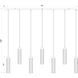 Beau 7 Light 54 inch Rubbed Brass Linear Chandelier Ceiling Light