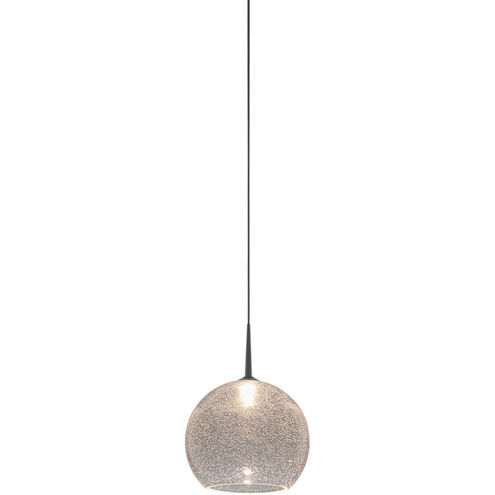 Bobo LED 6 inch Matte Chrome Small Pendant Ceiling Light in Clear Glass