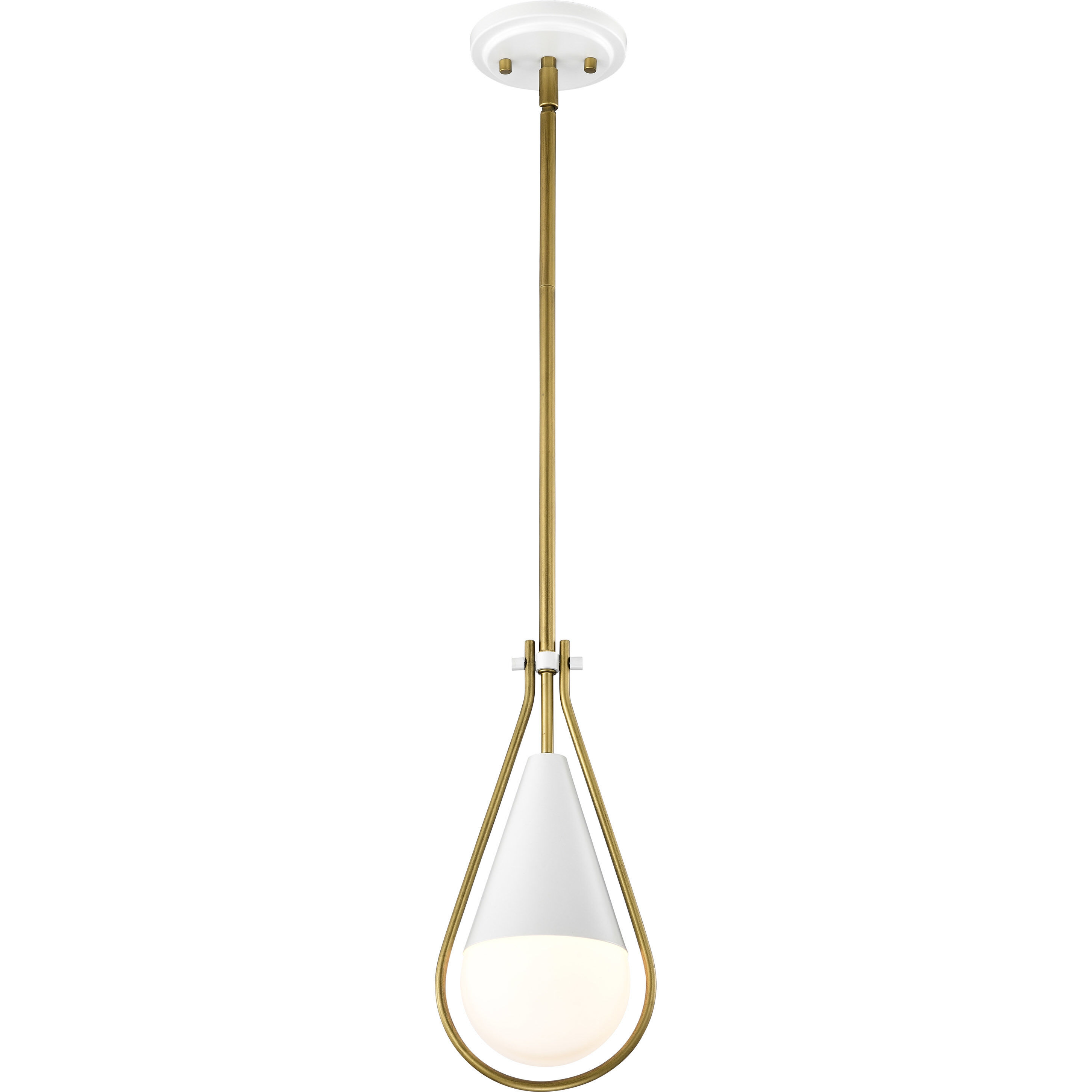 Admiral 1 Light 6.5 inch Matte White Pendant Ceiling Light
