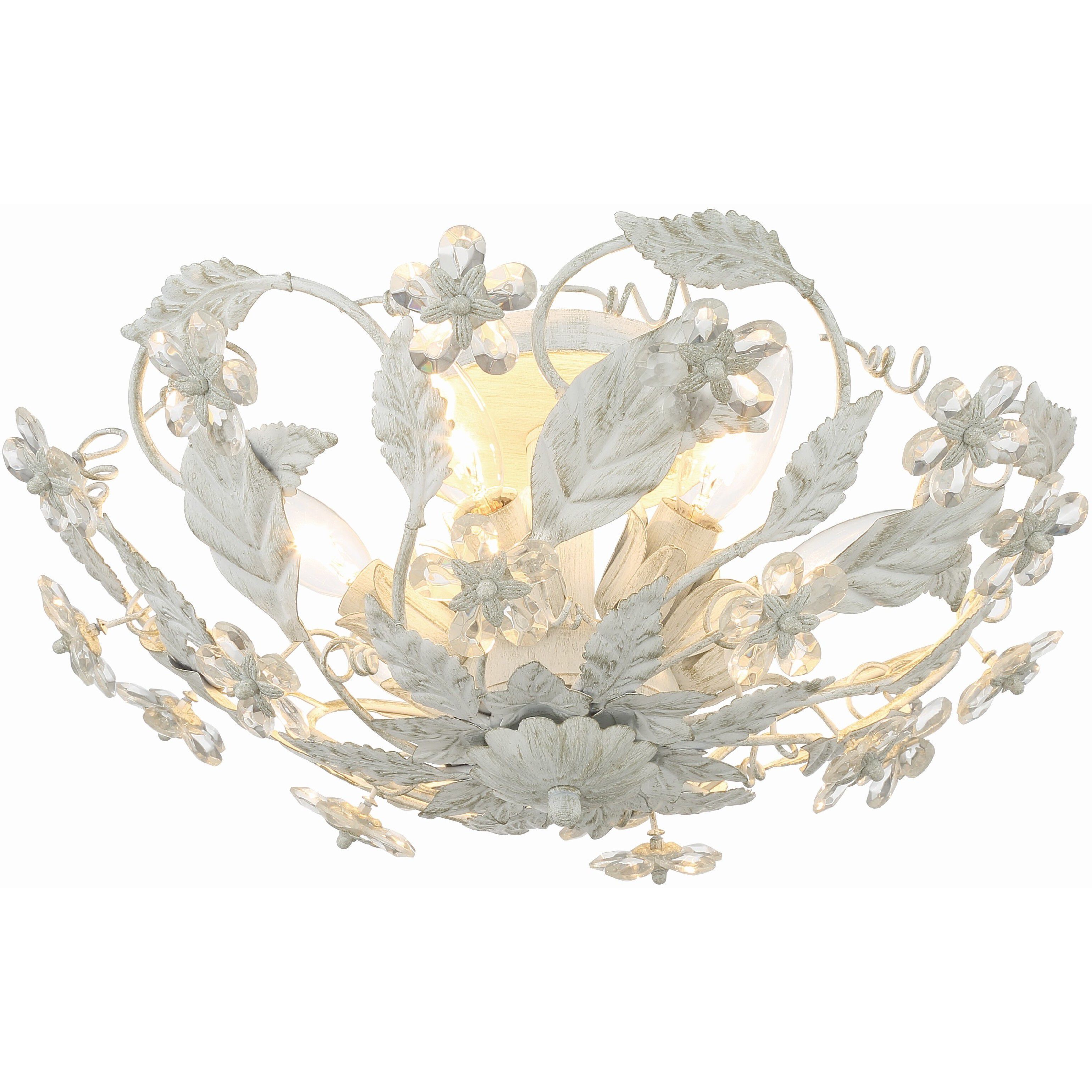 Paris Market 6 Light 16 inch Antique White Semi Flush Ceiling Light