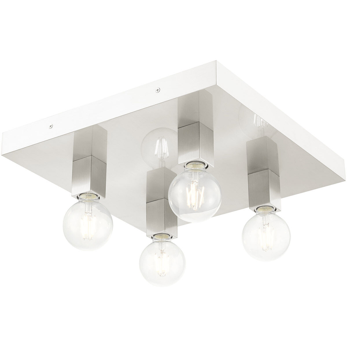 Solna 4 Light 16 inch Brushed Nickel Flush Mount Ceiling Light