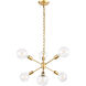 Nolan 6 Light 16 inch Brass Pendant Ceiling Light