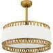 Kate 24 inch Brushed Gold Fandelier