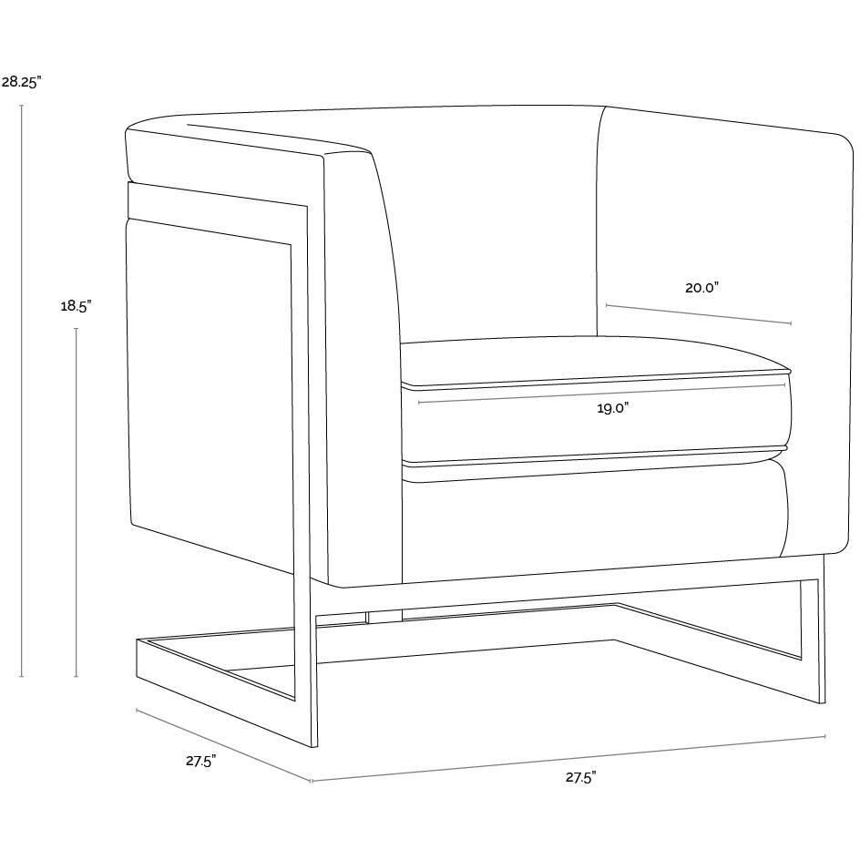 Yvette Gold / Meg Olive Armchair