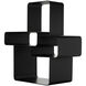 Latisia 39 X 38 X 18.5 inch Matte Black Shelf