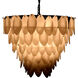 Lotus 8 Light 33 inch Matte Black Chandelier Ceiling Light, Extra Large