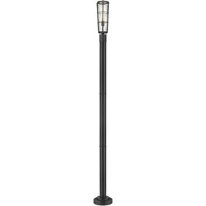 Helix 1 Light 93 inch Black Outdoor Post Mounted Fixture