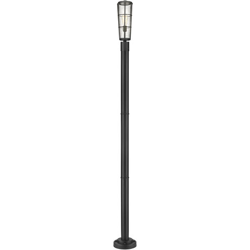 Helix 1 Light 93 inch Black Outdoor Post Mounted Fixture