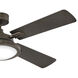 Collier 54 inch Metallic Matte Bronze with Walnut, Metallic Matte Bronze Blades Fan